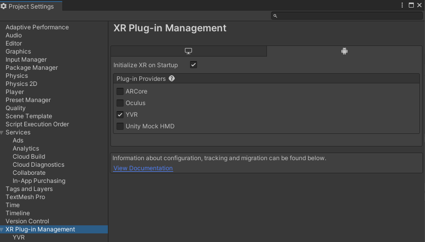 XR Plugin-In Management